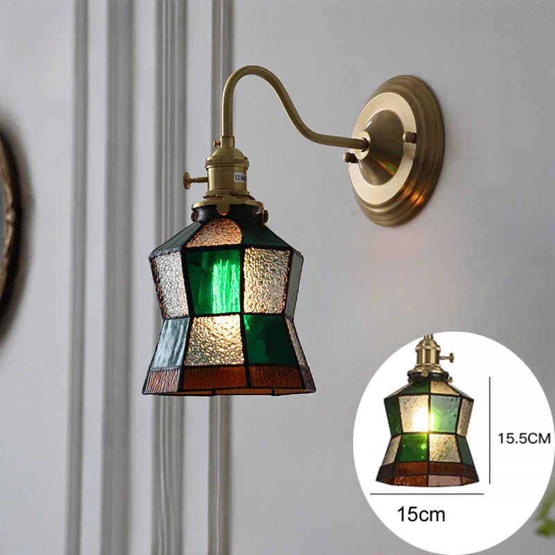 Bedroom LED Wall Lamp Indoor Vintage Interior Lighting Adjustable Night Light For Bedroom Dining Room Cafes Wall Sconce Brass