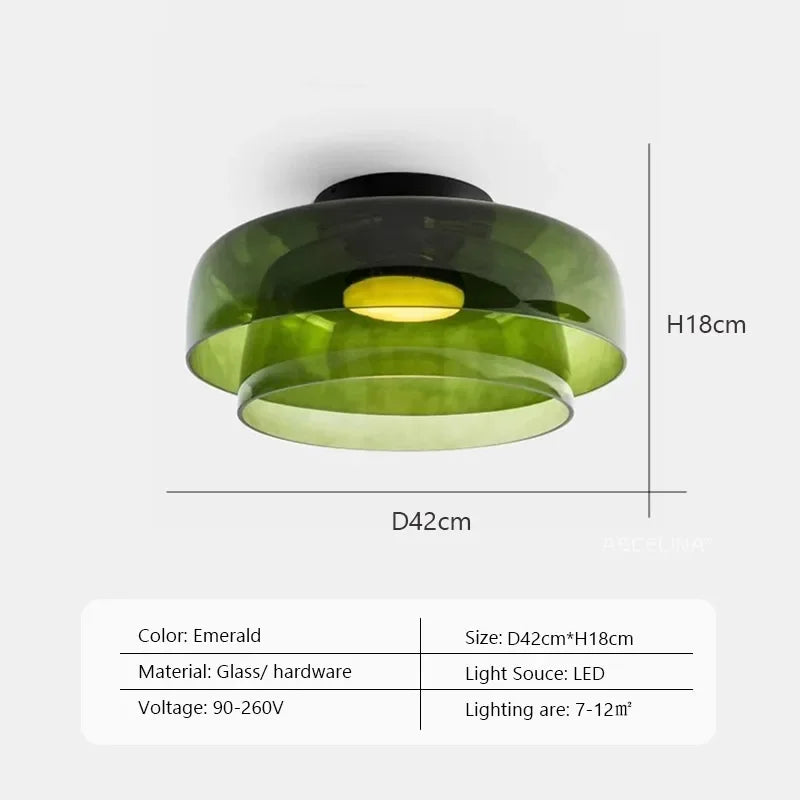LEVELS Glass Ceiling Lamp Bedroom led Medieval Colourful lamps for Restaurant Creative Dining Room bedroom Balcony hallway Lamps