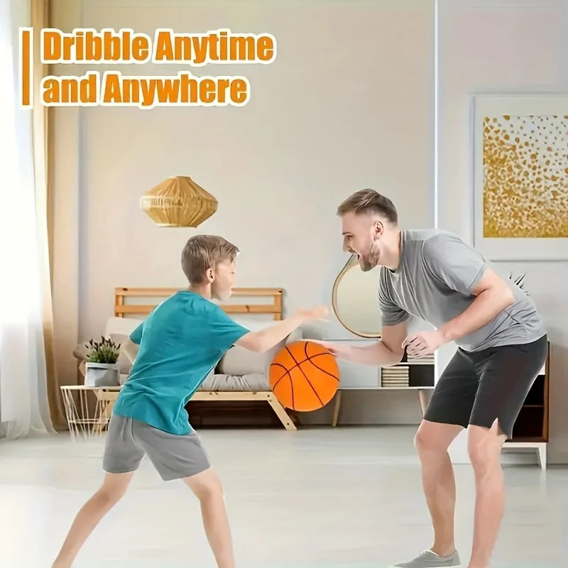 1-Pack Silent Foam Basketball Made of Non-Toxic Eva Material, Suitable for Children, Ideal for Indoor and Outdoor Play, Beach Fun, and Team Games. Bright Colors, Perfect for Christmas, Thanksgiving, and Halloween Gifts