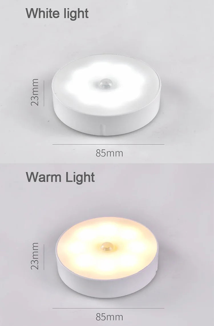 Motion Sensor Light Night Light USB Rechargeable Night Lamp for Kitchen Cabinet Wardrobe Lamp Staircase Wireless Closet Light