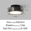 Italian Minimalist Designer Glass Ceiling Light Circular Corridor Lamp Hallway Living Room Dressing Room Lighting Decoration