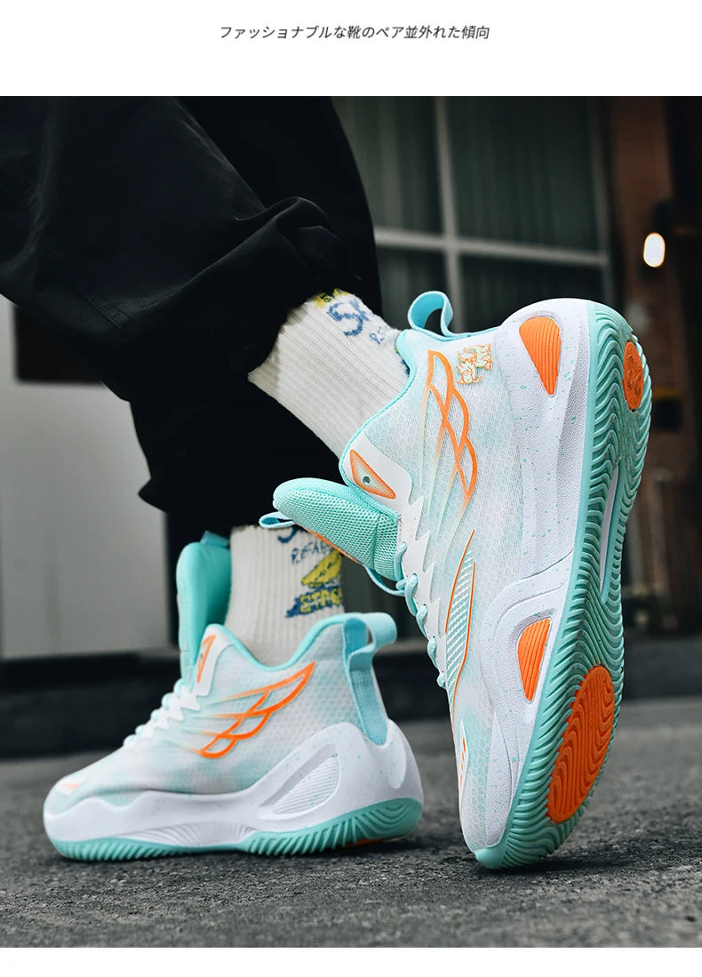 Men's Training Basketball Shoes Anti Slip Durable Cushion Lightweight Breathable Sneakers Outdoor Indoor Athletic Sport Shoes