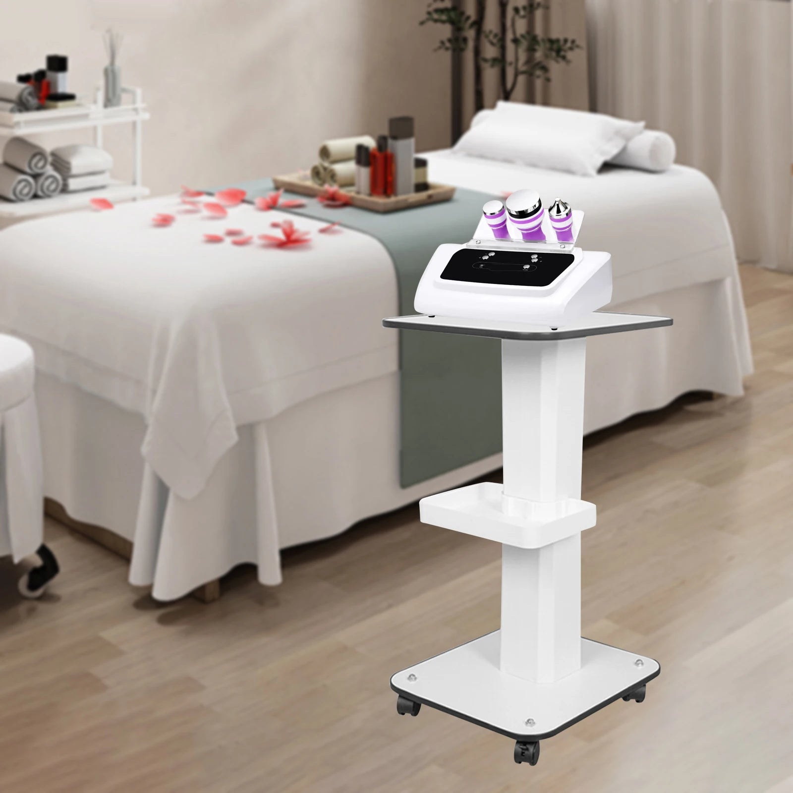 3 Tier Beauty Rolling Cart  360 Degree Rotating Professional Portable Barber Shop Rolling Trolley Beauty Cart For Beauty Salon
