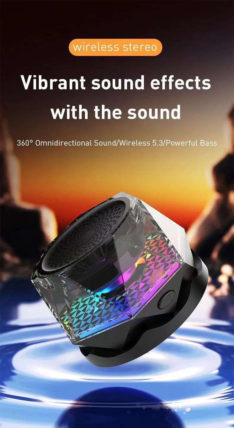 Portable Bluetooth Speakers 5W for Mobile Phone  Multifunctional RGB Led Light Tws Stereo Magnetic Portable Wireless Speaker