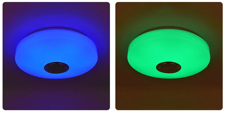 RGB Smart Home LED Ceiling Light With Speakers For Music APP Remote Control Bluetooth Interior Decoration Bedroom Party