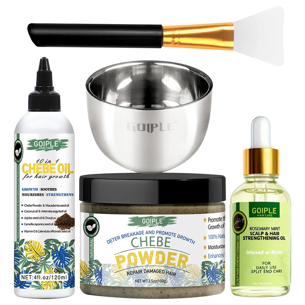 Chebe Hair Care Product Nourishing Soothing Scalp Essence Powder Moisturizer Anti-frizz Rosemary Extract Oil Smoothing Hair 5pcs