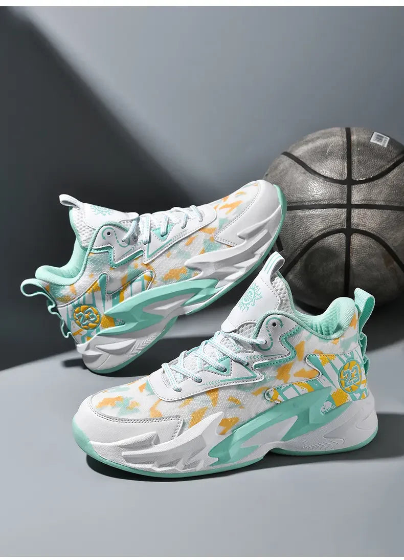 Flying Weave Breathable Basketball Shoes, Soft And Comfortable, Thickened Shock-absorbing Sole, Durable For Daily Sports Outdoor