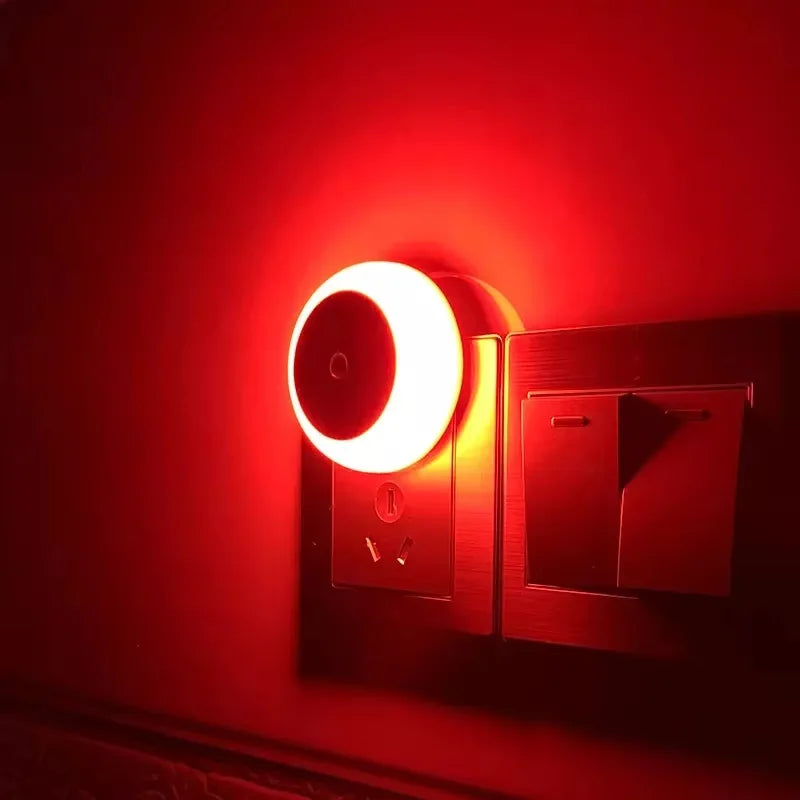 intelligent Motion Sensor night light auto on/off wireless night light LED Plug-in wall lamp  bedroom bedside lamp home lighting