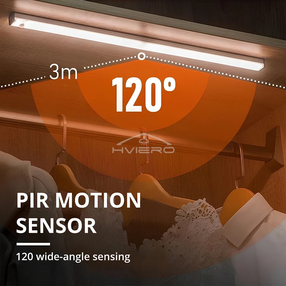 Motion Sensor Night Lights Wireless LED Lamp USB Rechargeable Magnetic For Wardrobe Room Closet Kitchen Aisle lighting Detector