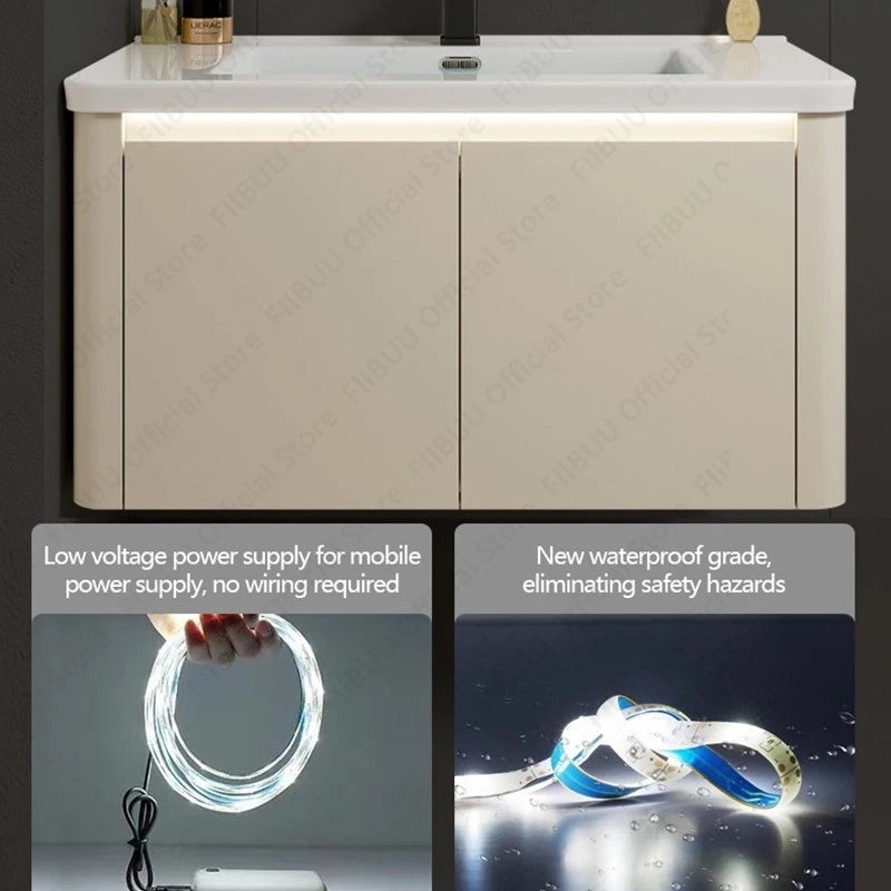 Modern Bathroom Vanity Wall Mounted Bathroom Storage Cabinet, High-Definition Mirror Integrated Bathroom Furniture Accessories
