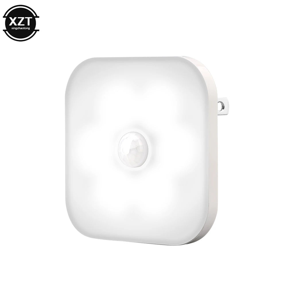New Motion Sensor Night Light Smart LED Night Lamp Wall lights for home Aisle WC Bedside Lamp For Hallway Pathway US EU Plug