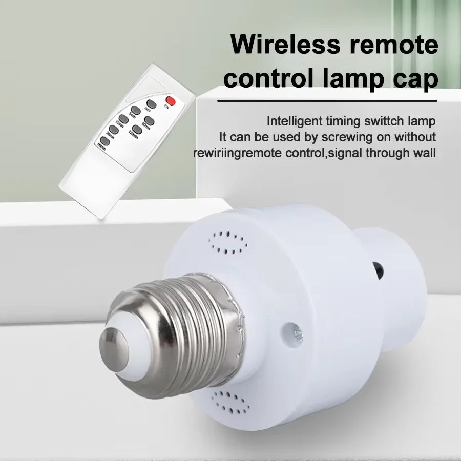 2026 Smart LED Lampholder E27 AC85-265V with Infrared Remote, Timer, Color Changing, Universal Socket, Easy Install for Home Use