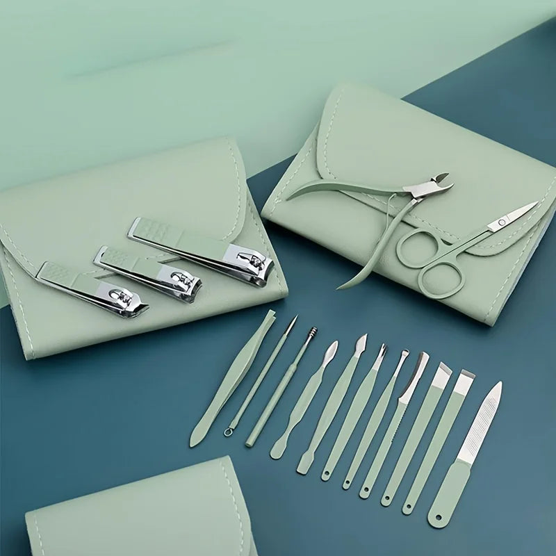 Nail Clippers Manicure Tool Set, With Portable Travel Case, Cuticle Nippers And Cutter Kit, Professional Nail Clippers Pedicure