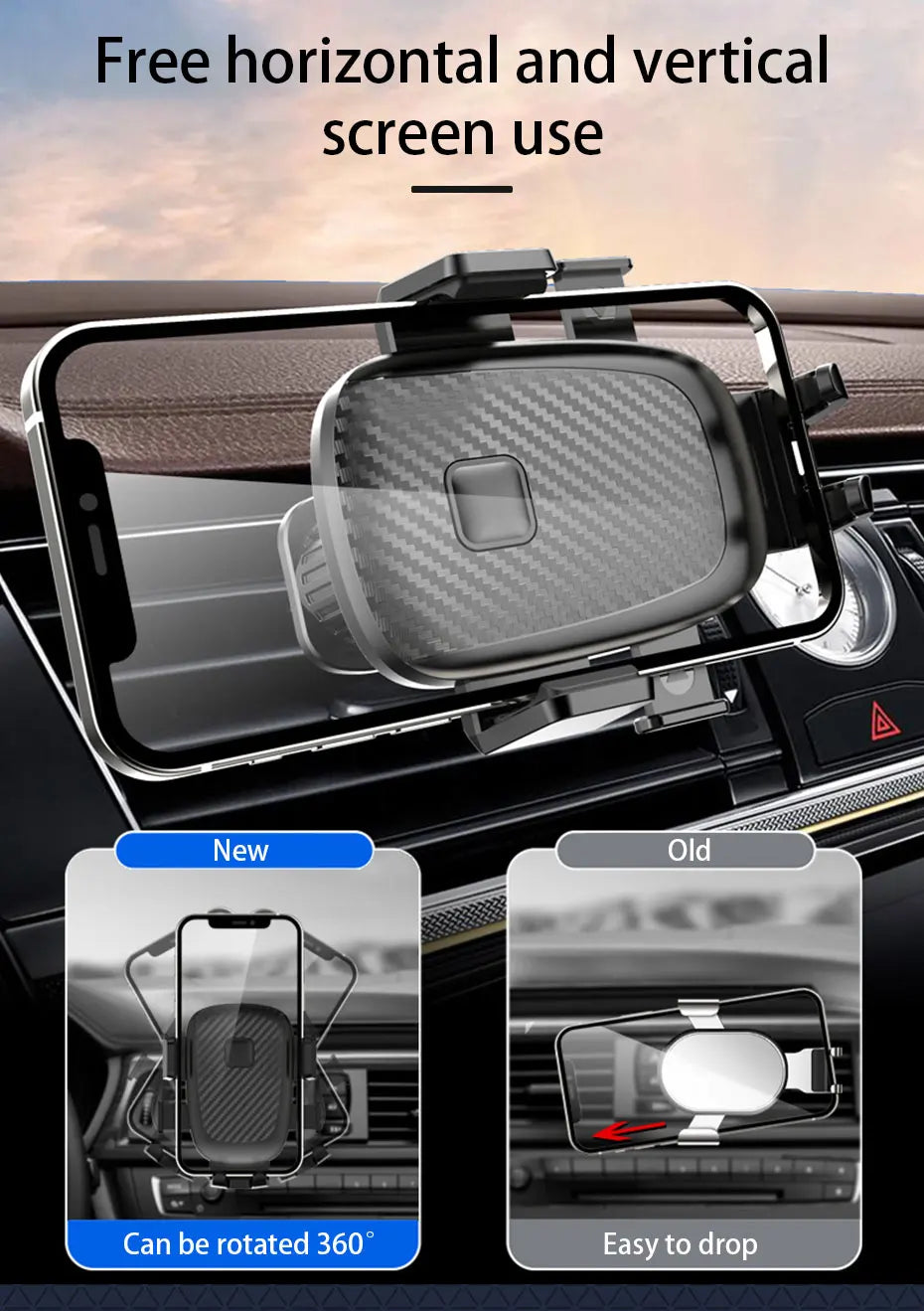 Car Phone Holder Bracket Accessories Interior Air Outlet Vent Base Gadget Universal Auto Cellphone Support Accessories