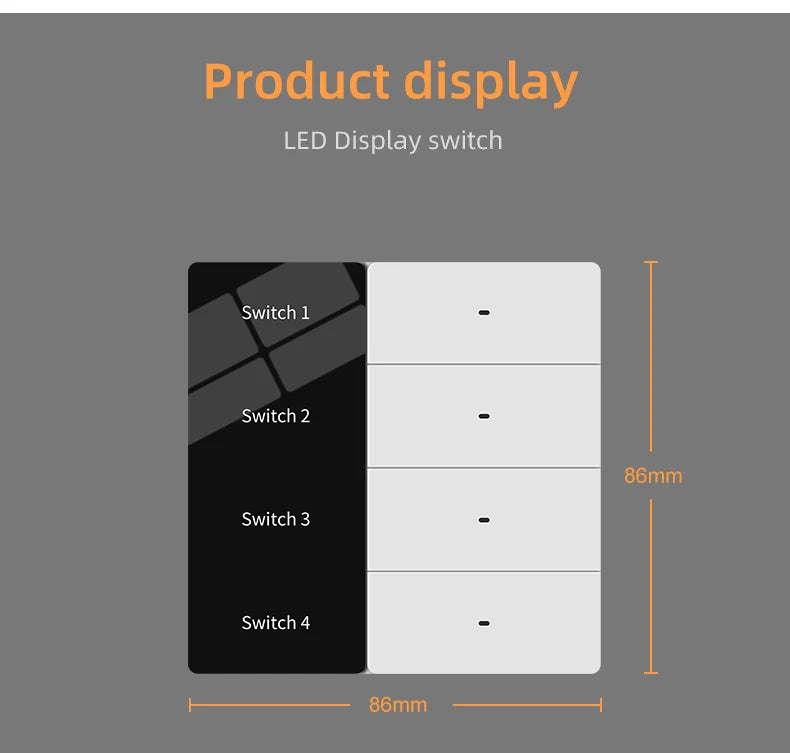 Hotel Name Lux-ury Sm-art Lighting Switch with Display Voice Control Sm-art Home Products