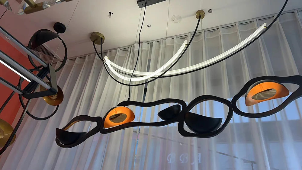 Modern LED home interior lighting ceiling chandelier, metal lustre, dimmable, suitable for living room lighting