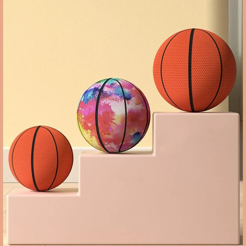 New Cloth Cover Silent Basketball Foam Easy to Grip Bouncing Basketball High-Density Low Noise Training Ball Indoor Activities