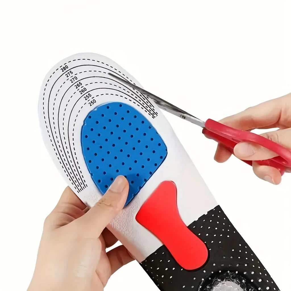 Pair of Unisex Sports Insoles Sweat-Absorbing Air Cushion Soft Sole Comfortable for Basketball And Work