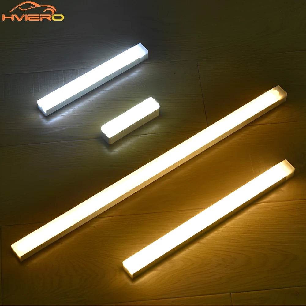 Motion Sensor Night Lights Wireless LED USB Rechargeable Magnetic For Wardrobe Room Closet Kitchen Aisle Detector Cabinet Lamp