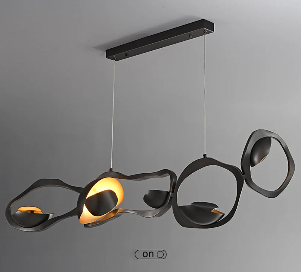 Modern LED home interior lighting ceiling chandelier, metal lustre, dimmable, suitable for living room lighting