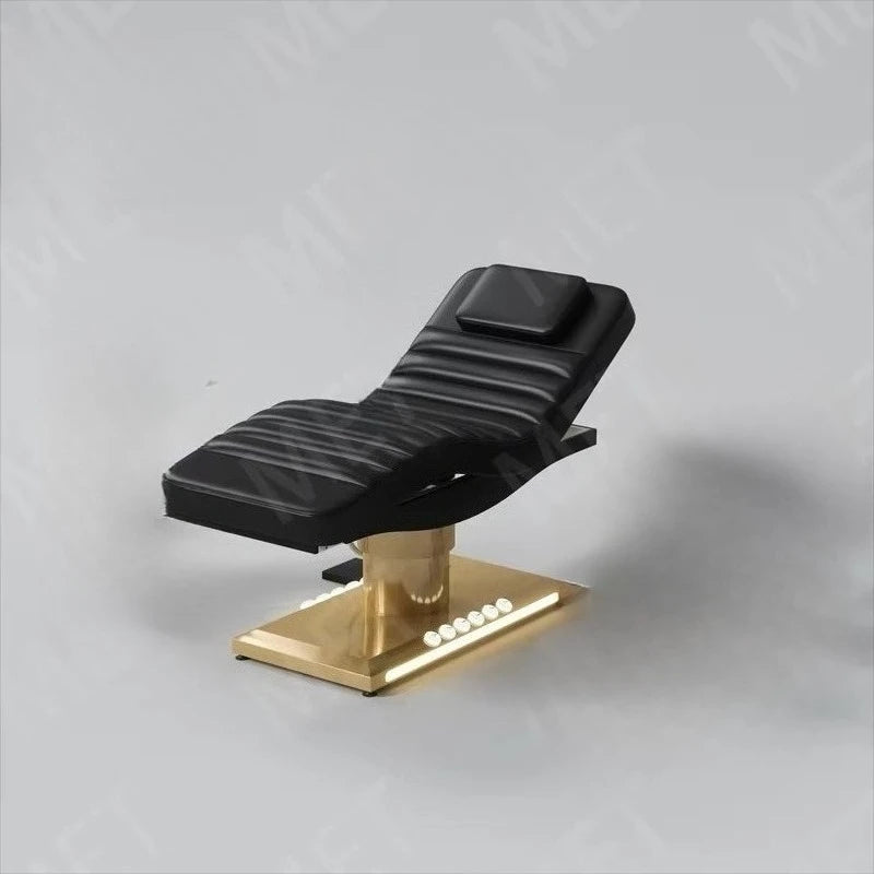 Beauty Bed Modern Beauty Salon Eyelash Bed Gold Stainless Steel Base Facial Massage Bed