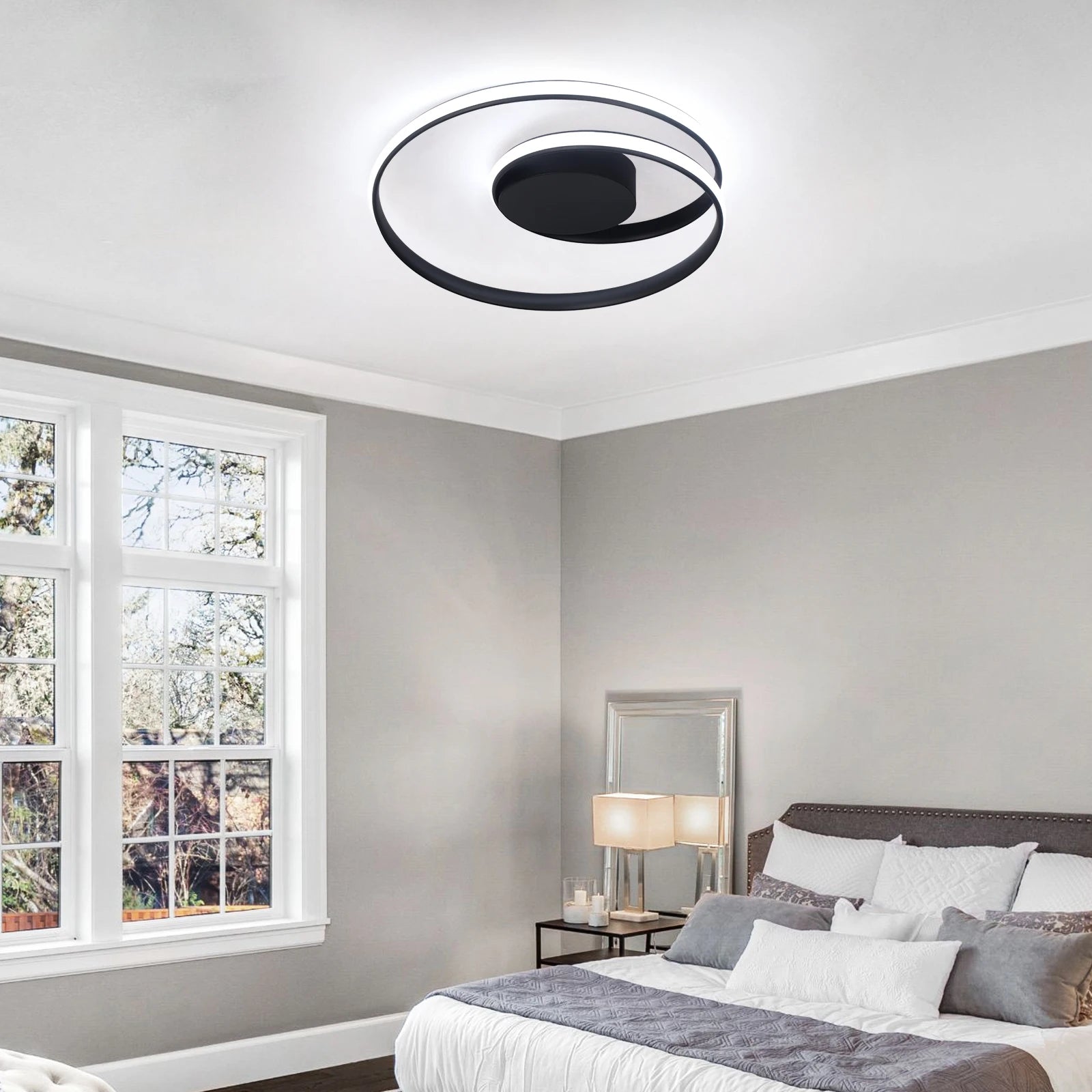 Modern Ceiling Light LED Chandelier Lamp Luminaire Living Dining Room Lighting Acrylic Surface Mounted Home Decor Indoor Fixture
