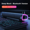 Bluetooth 5.0 Speaker with RGB Luminous Strip Portable Dual Mode USB Wireless 3D Surround Stereo Sound for PC Laptop