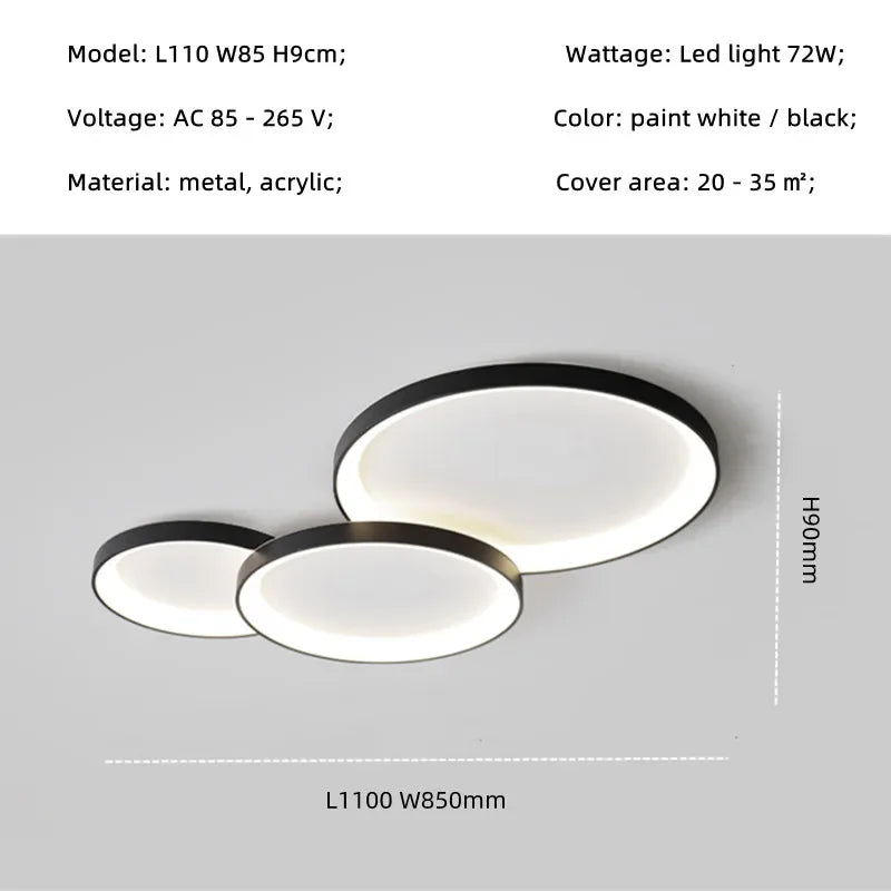 Modern Round Smart Led Ceiling Lamp Lighting Living Room Bedroom Dimmable Simple Ceiling Lights Home Decor Lighting Lamp Fixture