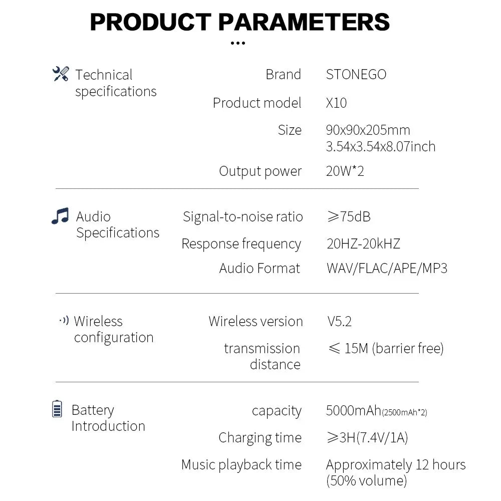 Wireless Bluetooth Speakers Portable Punk Style Dual Speakers Transparent LED TWS Bass Diaphragm Sound