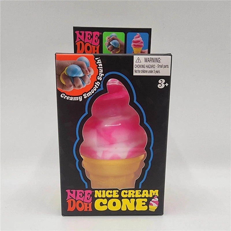 Needoh Sensory Nice Cream Cone Fidget Toy Anxiety Relief Focus Calm Down ADHD Non-toxic Squeeze Stretch Toy for kids adults