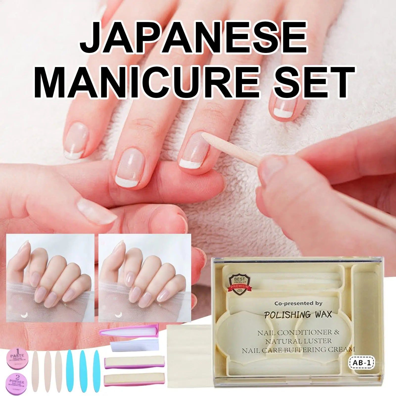 Natural Nail Prep Set Nail Manicure Kit With Buffer Shine Pedicure Kit For Women For Women Girls Beginner Home Salon Daily Party