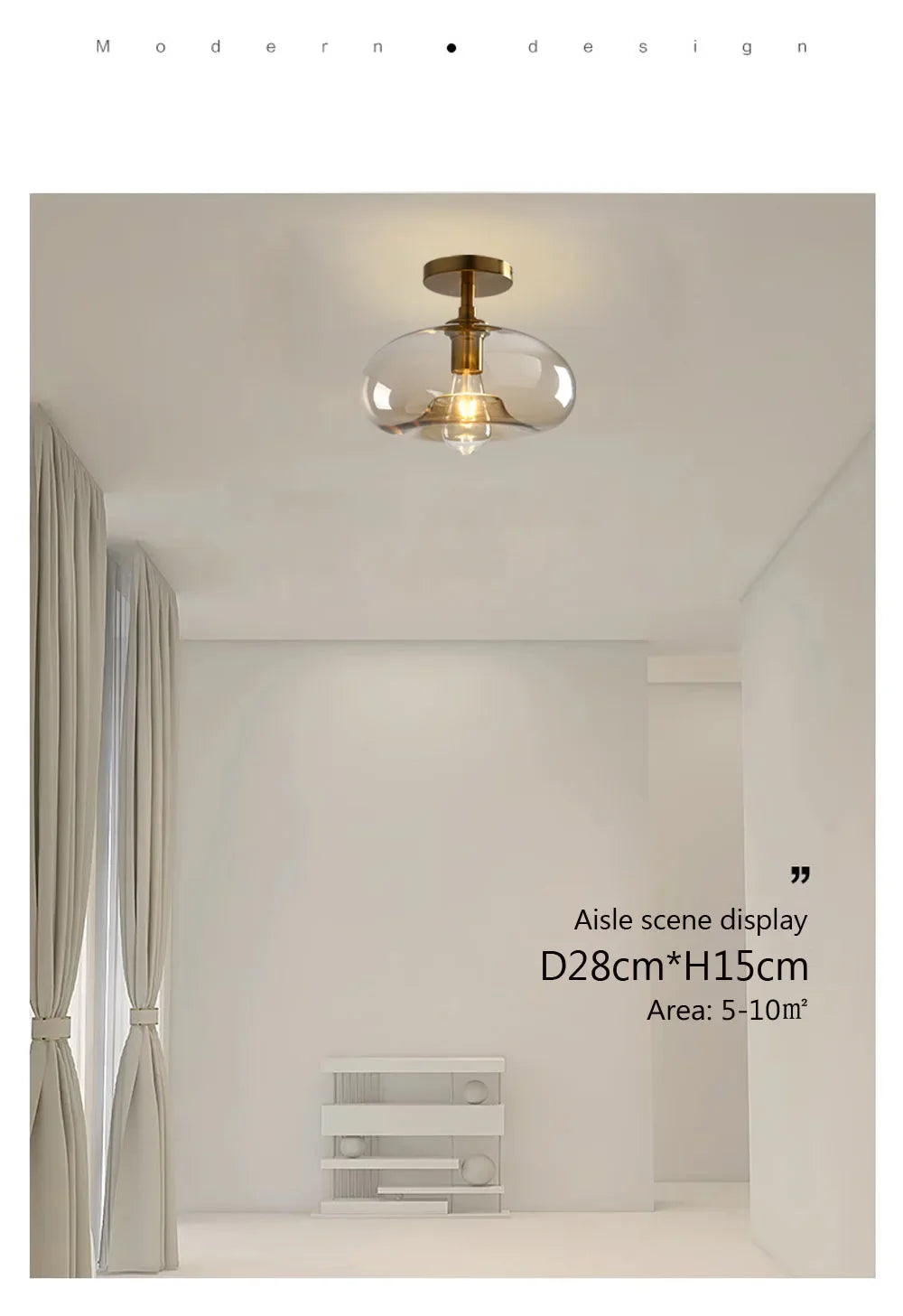 Modern LED Glass Ceiling Light Minimalist Cloakroom Balcony Bedroom Dining Room Lighting Hallway Lamp Indoor Lighting Lampara
