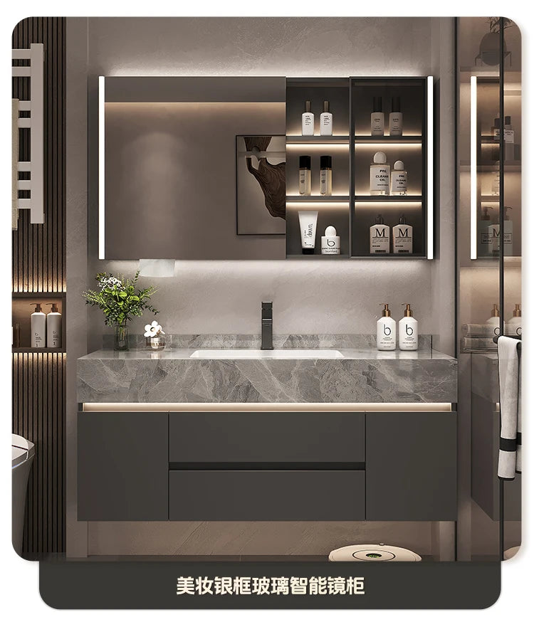 Simple Luxury Bathroom Cabinets Washbasin Vintage Toilet Drawer Bathroom Cabinets Storage Mirrors Mobili Per La Casa Furniture