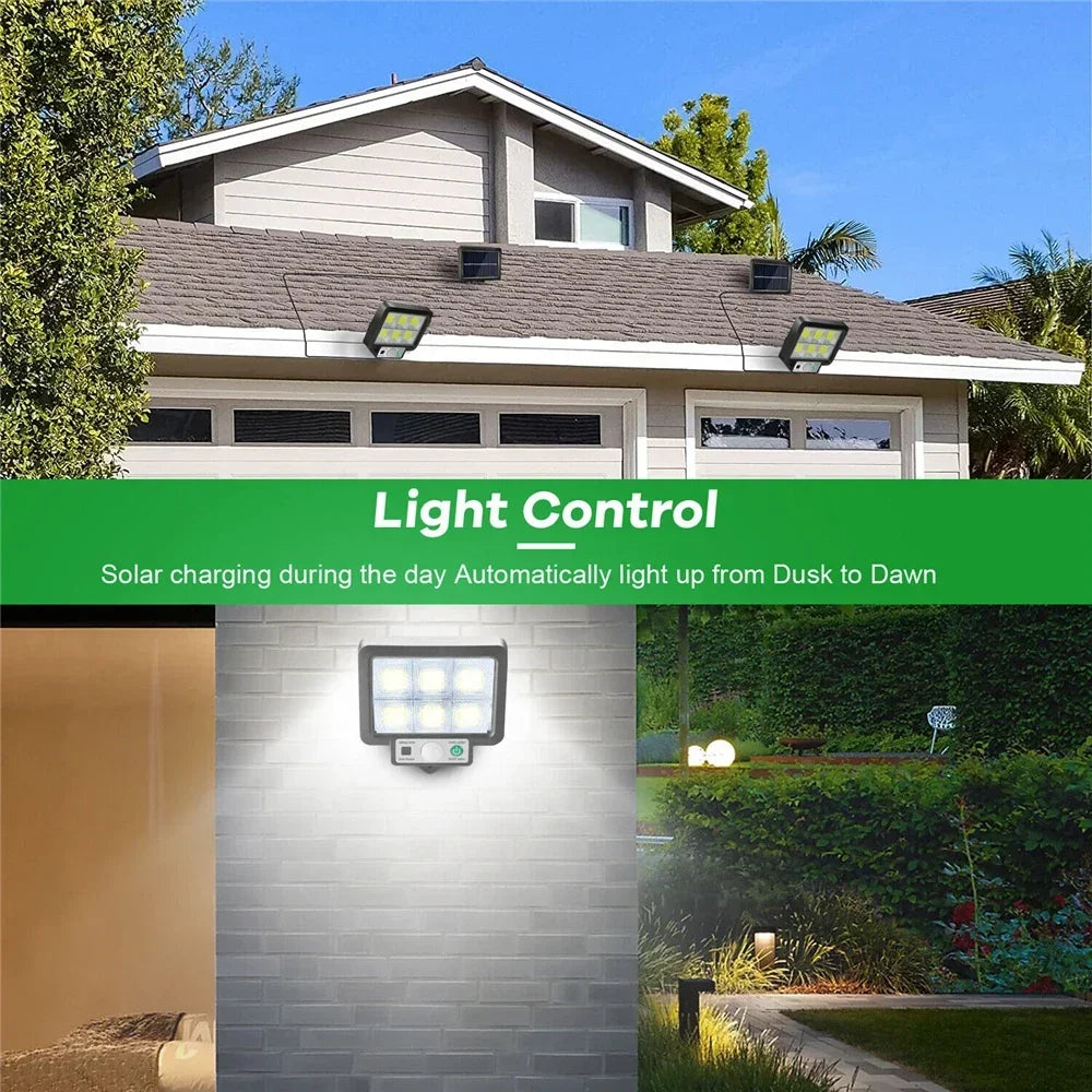 Motion Sensor Lamps Garden Street Lighting Solar Lamp LED Solar Split Wall Lamp 3 Mode Waterproof For Garage Security Wall Light