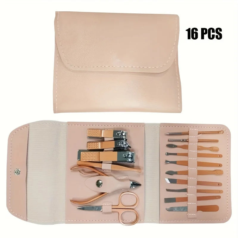 Nail Clippers Manicure Tool Set, With Portable Travel Case, Cuticle Nippers And Cutter Kit, Professional Nail Clippers Pedicure