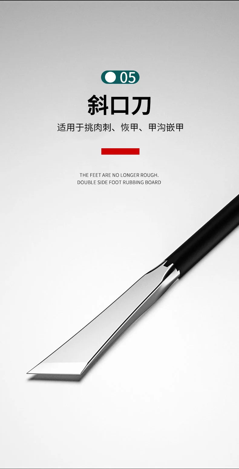 1pc Toenail Scraper Manicure Tools Feet Nail Ingrown Cuticle Pedicure Knife Set Dead Skin Remover Files Foot Care Pedicure Tools