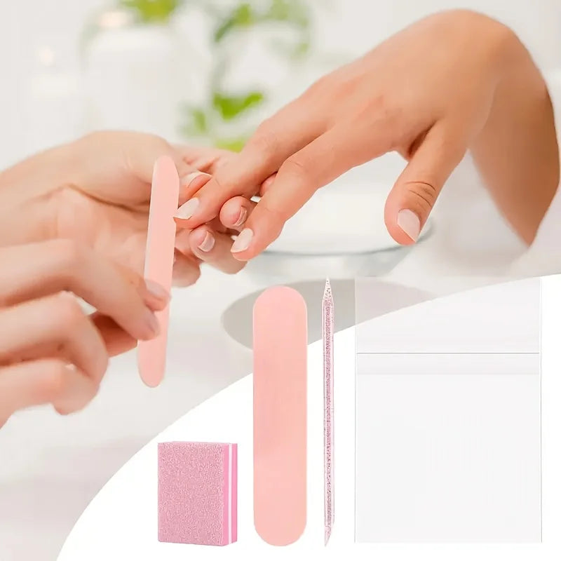 24pcs Nail Care Kit: Mini Files, Buffers & Sticks - Perfect for Jewelry Polishing & Manicures