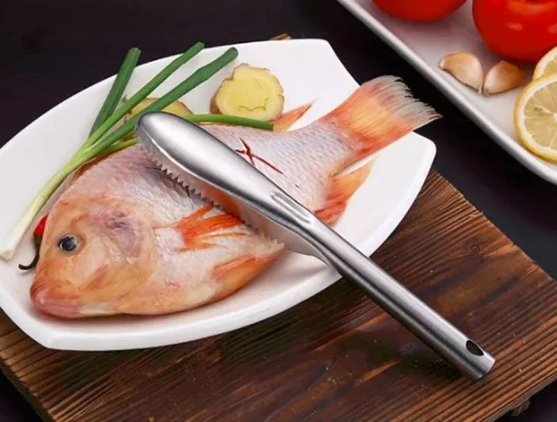 Stainless Steel Fish Cleaning Knife Skinner Fish Skin Scraper Scales Fishing Cleaning Kitchen Cooking Kitchen Gadget