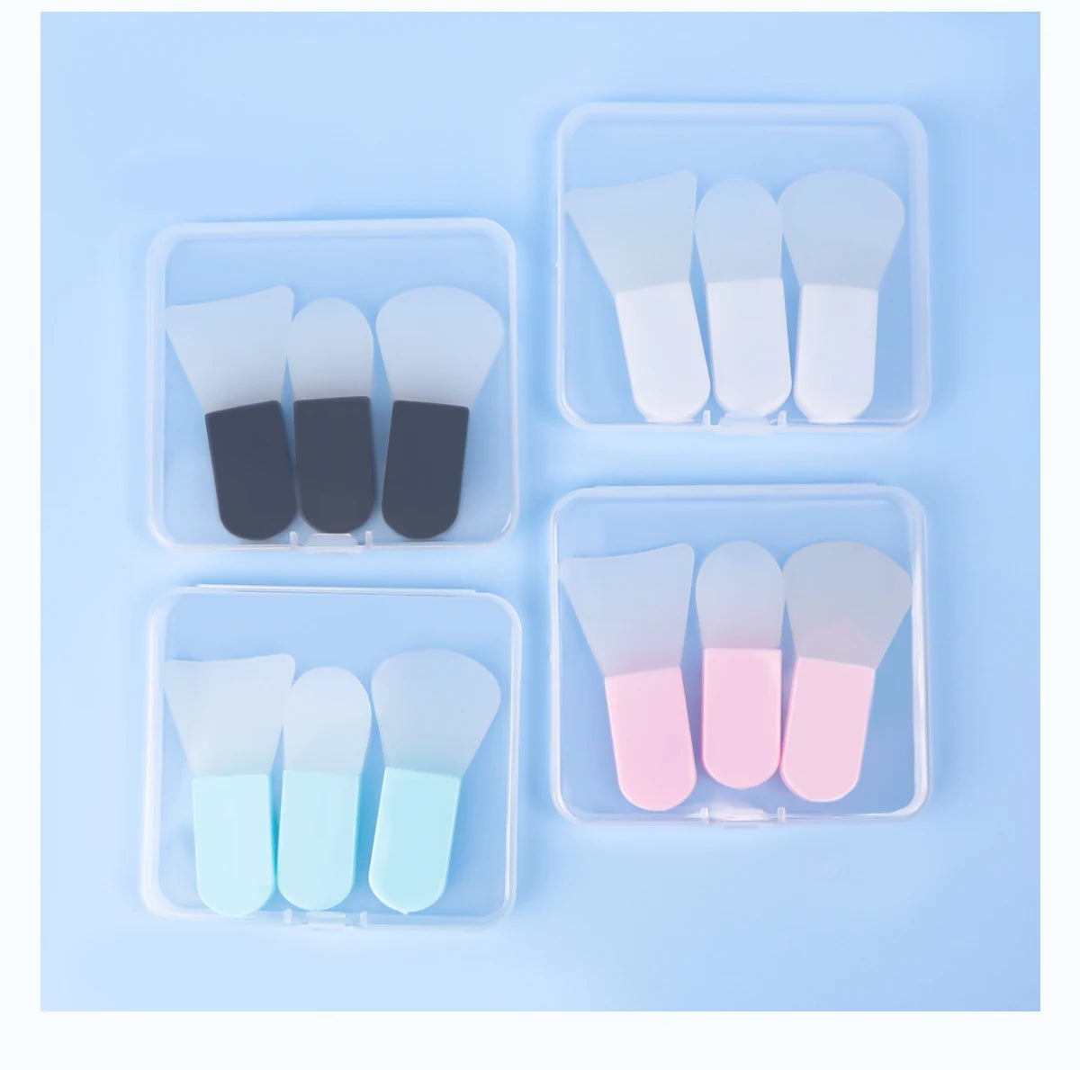 Makeup Brushes 3 Pcs Skin Care Brush SPA Professional Silicone Facial Mask Face Cleanser Massager Beauty Tools For Brush