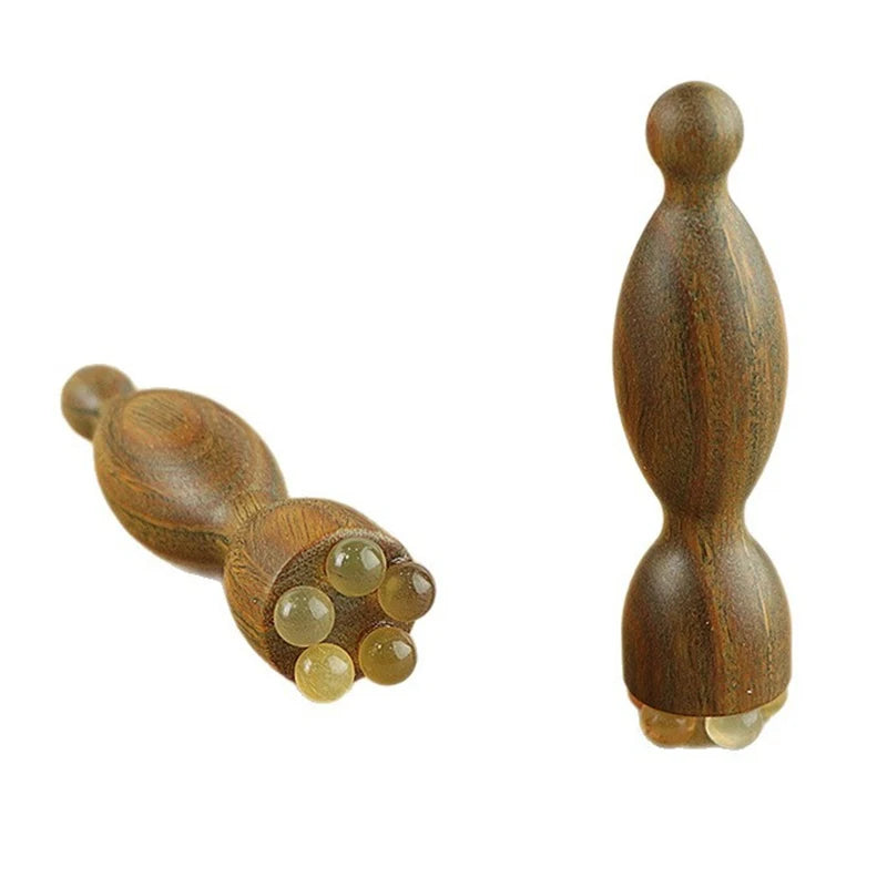 Sandalwood Face Massage Tools Gua Sha Face Skin Care Massage Sticks Lotus Seedpod Shape Massager Facial Physiotherapy Tool