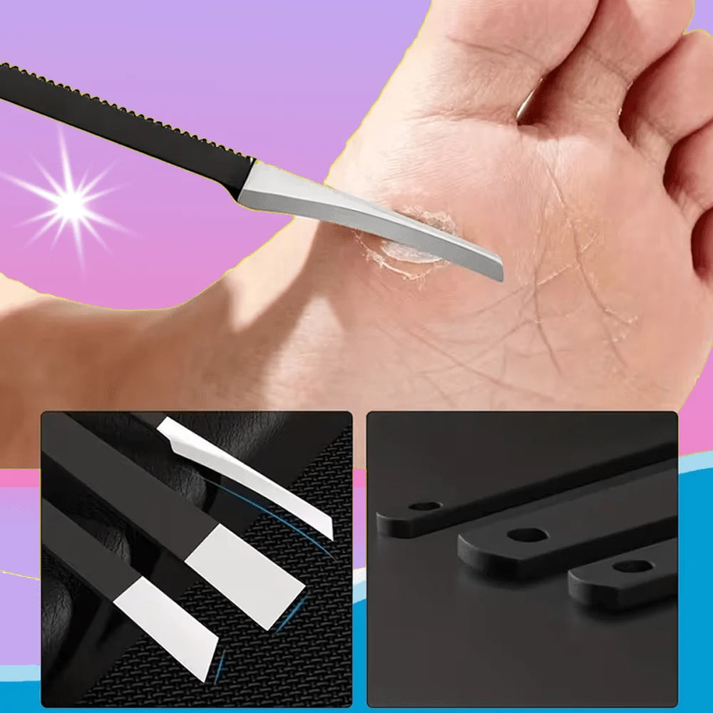 7pcs Professional Stainless Steel Nail Care Set  Foot Care Kit That Includes Nail File, Cuticle Nippers, Suitable for Men, Women