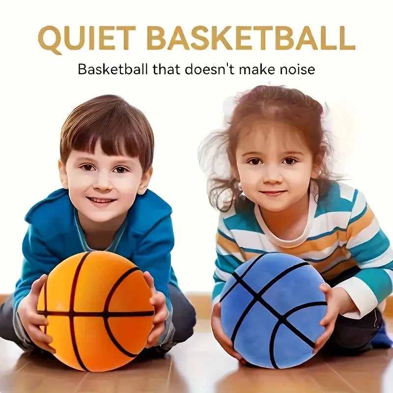 1-Pack Silent Foam Basketball Made of Non-Toxic Eva Material, Suitable for Children, Ideal for Indoor and Outdoor Play, Beach Fun, and Team Games. Bright Colors, Perfect for Christmas, Thanksgiving, and Halloween Gifts