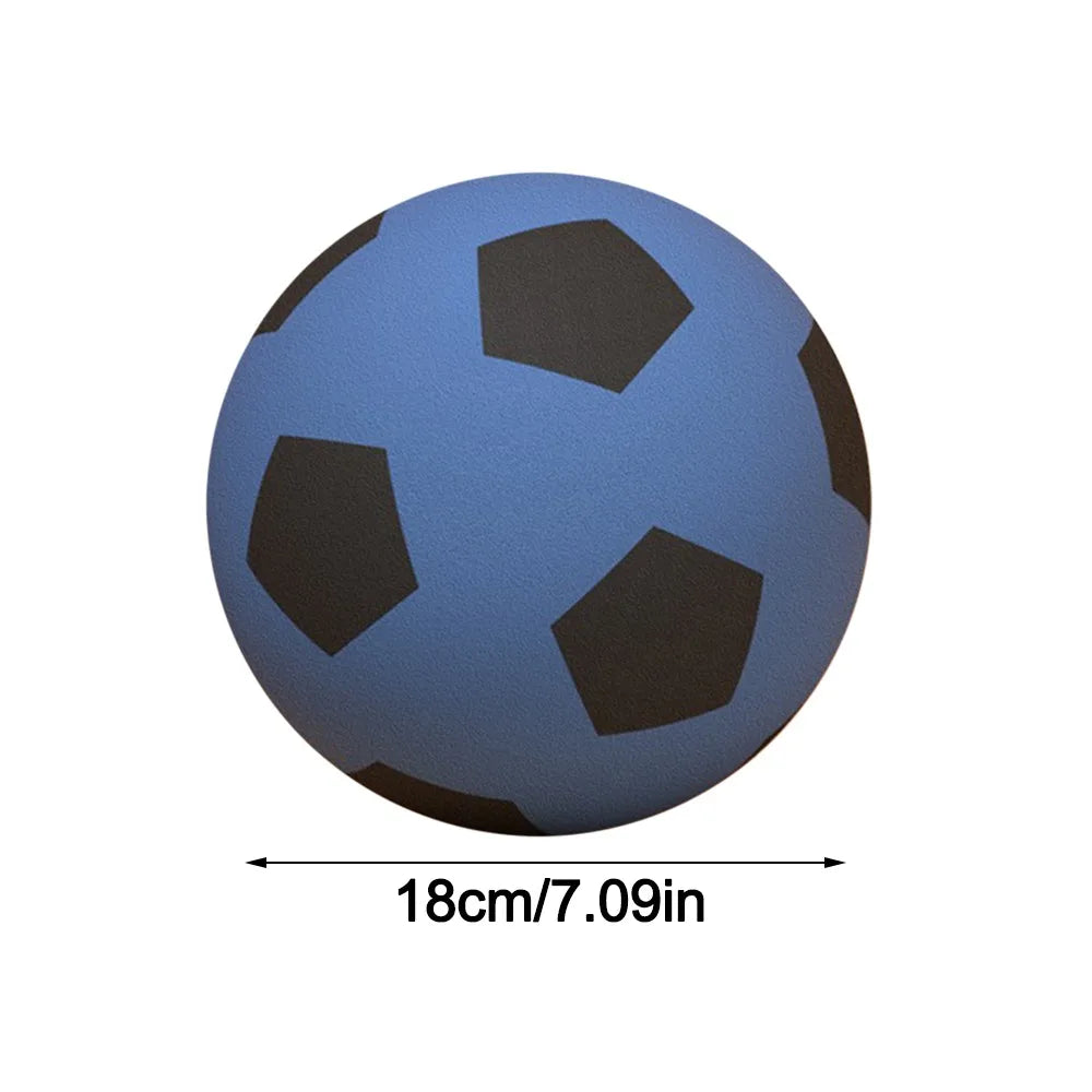 High-Elastic Silent Football Easy to Grip Low Noise Low Noise Foam Soccer Ball Lightweight Squeezable Indoor Training Ball