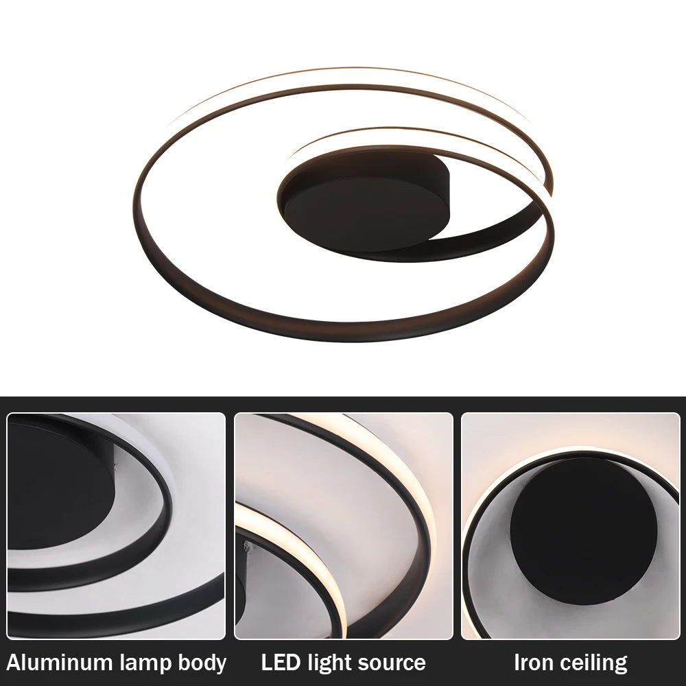 Modern Ceiling Light LED Chandelier Lamp Luminaire Living Dining Room Lighting Acrylic Surface Mounted Home Decor Indoor Fixture