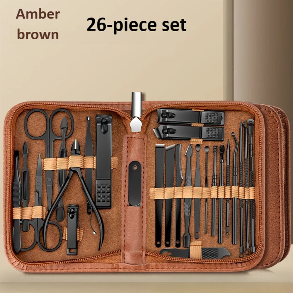 Stainless Steel Nail Care Kit Manicure Set Professional Pedicure Kit Nail Kit  for Women And Men Travel Case Kits Gifts