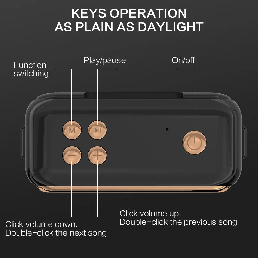 Wireless Bluetooth Speaker with Stereo Sound Extended Bass TWS Bluetooth 5 0 TF Card USB AUX Audio Input