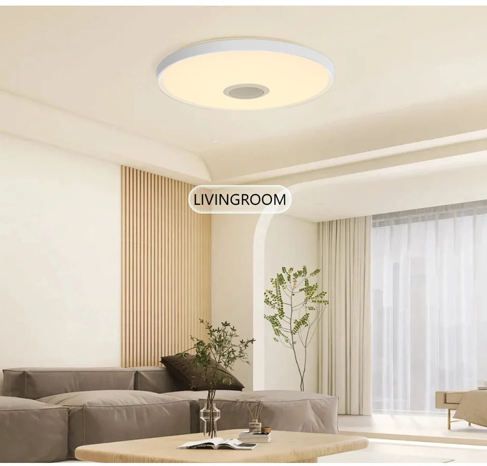 LED Smart Ceiling Lamps RGB APP Remote Control Dimming Modern Home Lighting Music Light with Speaker For Living Room Bedroom