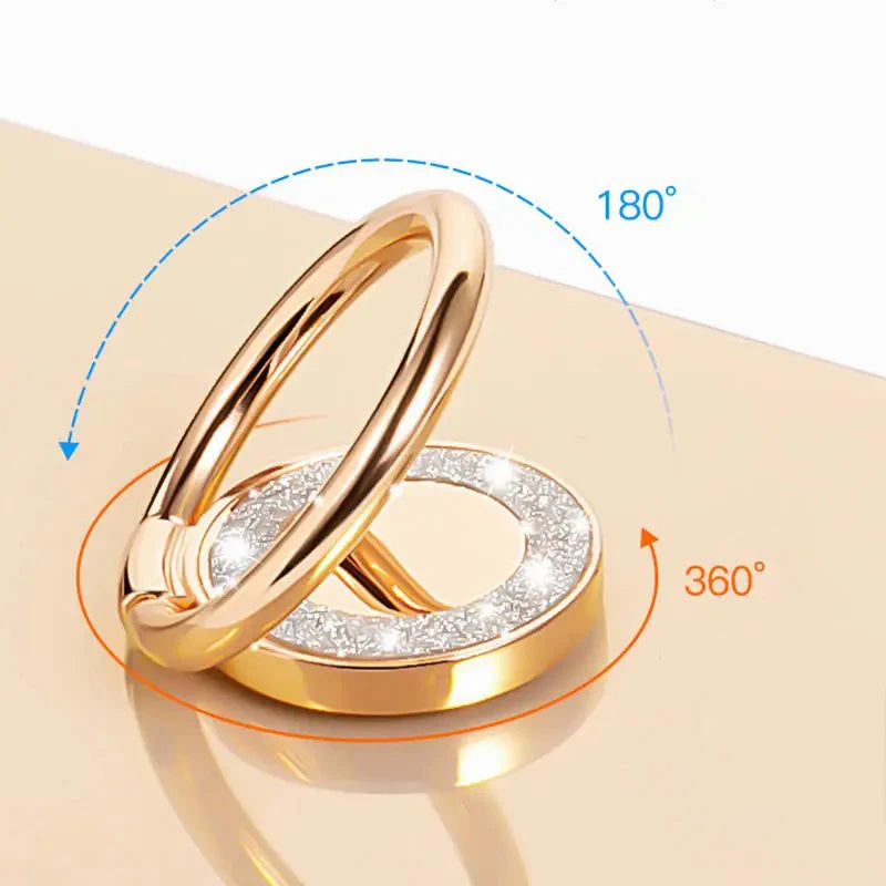 Fashion Stand Mobile Phone Accessories Portable Ring Bracket Bling Finger Ring Phone Holder for Xiaomi iPhone 14 15