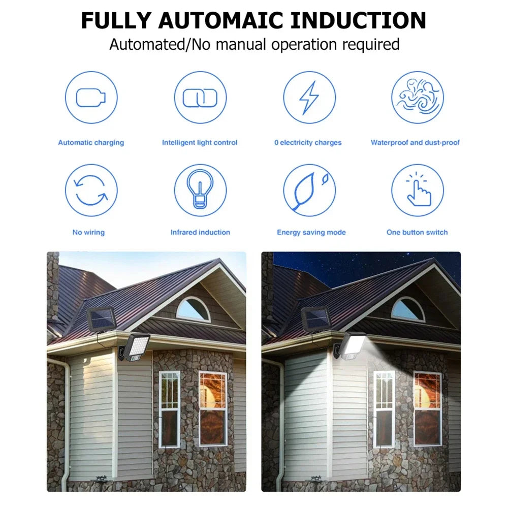 Motion Sensor Lamps Garden Street Lighting Solar Lamp LED Solar Split Wall Lamp 3 Mode Waterproof For Garage Security Wall Light