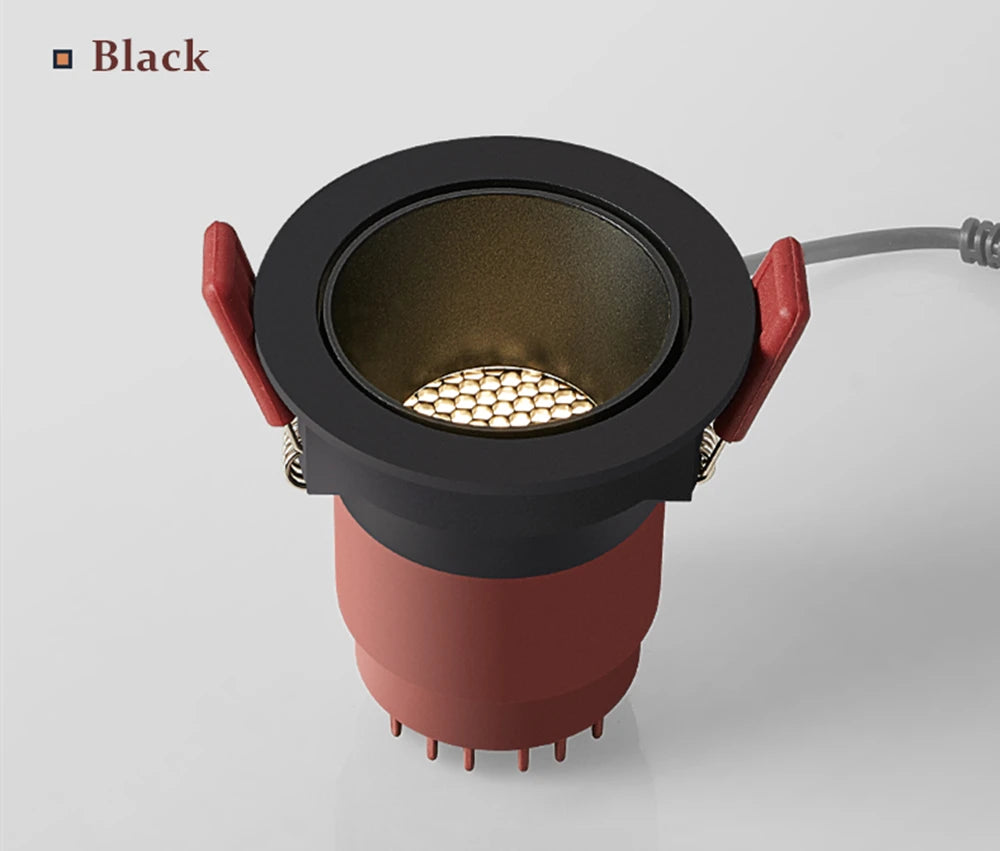 Anti-glare LED Recessed Downlights Dimmable 7W 12W 15W LED Ceiling Spotlight Single Downlight 220V Indoor Lighting Fixture